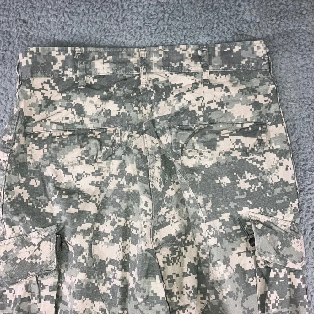Military Cargo Pants Men 30x31 Digital ACU Camo Ripstop Utility Trousers Grunge